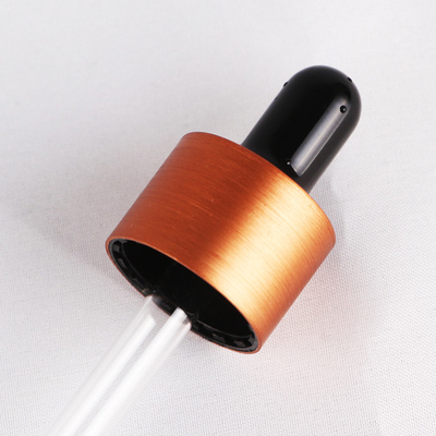 18mm βουρτσισμένο Dropper ΚΑΠ περάτωσης αργιλίου για το μπουκάλι 18/410 ουσιαστικού πετρελαίου