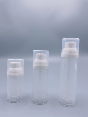 Ανακυκλωμένα μπουκάλια 50ml 100ml 150ml αντλιών βιδών PP χωρίς αέρα