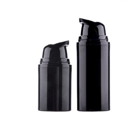 Κενά μαύρα μπουκάλια 15ml 30ml 50ml αντλιών PP χωρίς αέρα για το λοσιόν