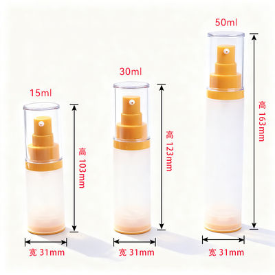 Κοσμητική Κρέμα Airless Pump Bottle 15ml 30ml 50ml Airless Pump Bottle AS και PP