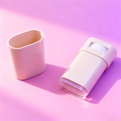 Προσαρμοσμένη Οβάλ Επίπεδη 15g 20g Συσκευασία Αποσμητικού Stick Twist Up Επαναγεμιζόμενη Συσκευασία Αποσμητικού Σώματος Σωληνάρια Δοχείων Αντηλιακού Αποσμητικού