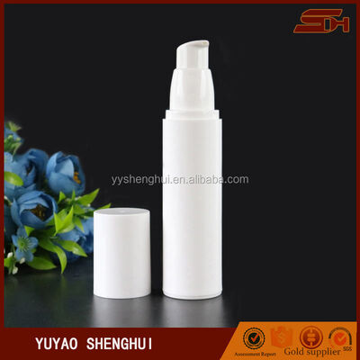 Μία μοναδική λευκή καλλυντική συσκευασία 50 ml στρογγυλό πλαστικό μπουκάλι χωρίς αέρα