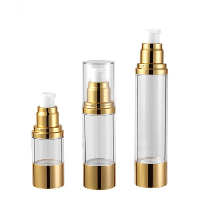 χωρίς αέρα μπουκάλια αντλιών 15ml 30ml 50ml για τα καλλυντικά ABS ΩΣ υλικό στυπτηριών