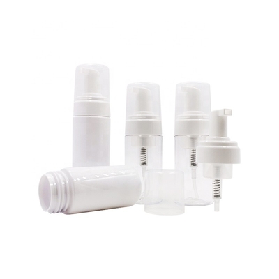 πλαστικά μπουκάλια καλλυντικών 100ml 150ml, Mousse σαφές μπλε άσπρο χρώμα μπουκαλιών αντλιών