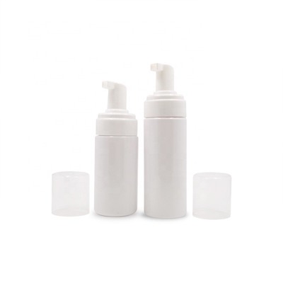 πλαστικά μπουκάλια καλλυντικών 100ml 150ml, Mousse σαφές μπλε άσπρο χρώμα μπουκαλιών αντλιών